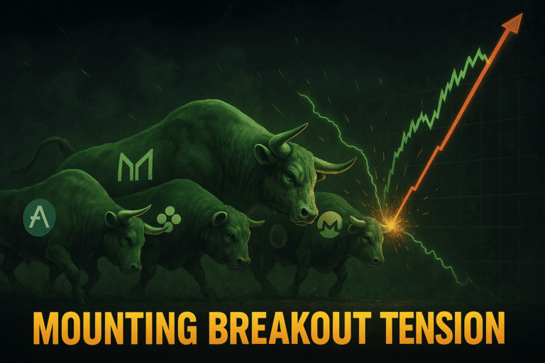Aave, maker, okb, and monero bulls wrestle with resistance as breakout tension mounts