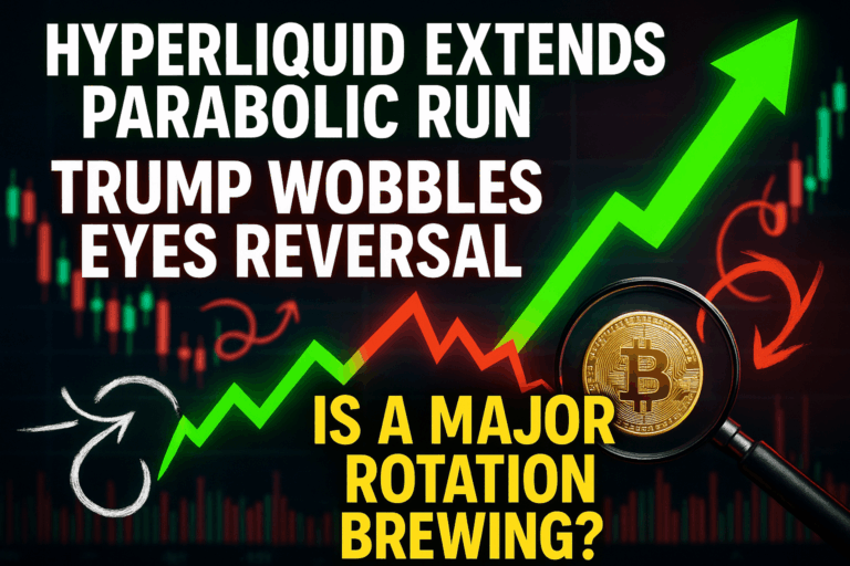 Hyperliquid extends parabolic run as trump wobbles eyes reversal—is a major rotation brewing