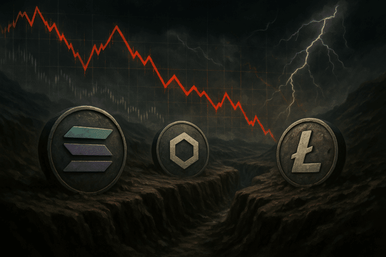 Solana, chainlink, and litecoin traverse bear trenches as key support zones face make-or-break volatility