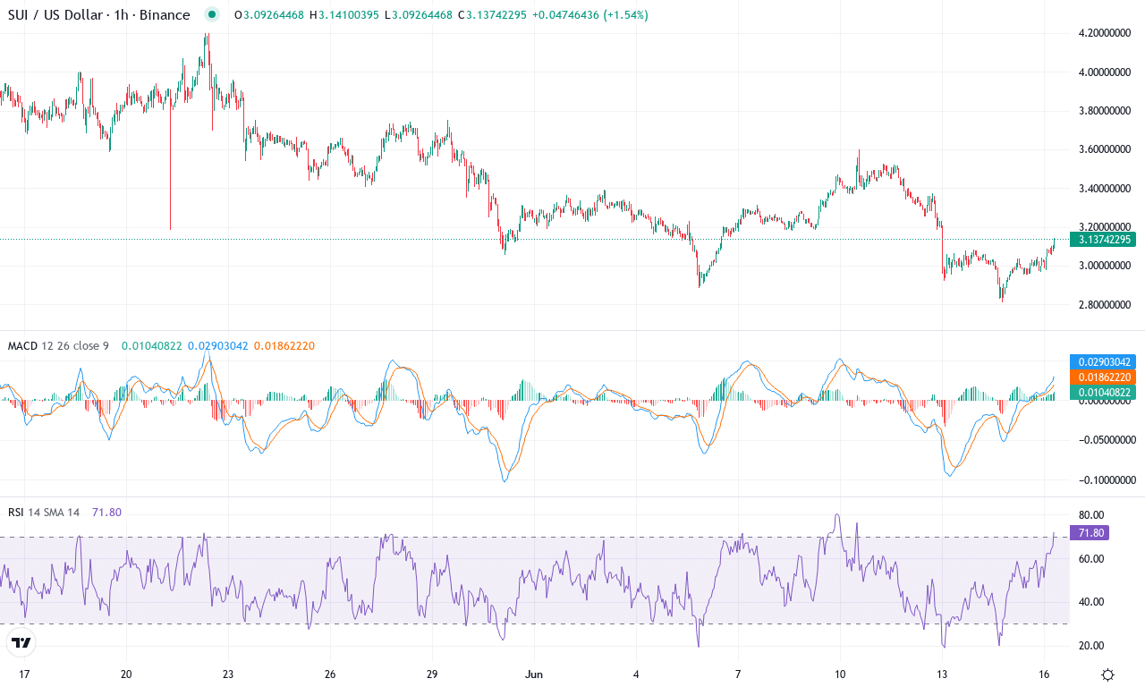 Sui price chart