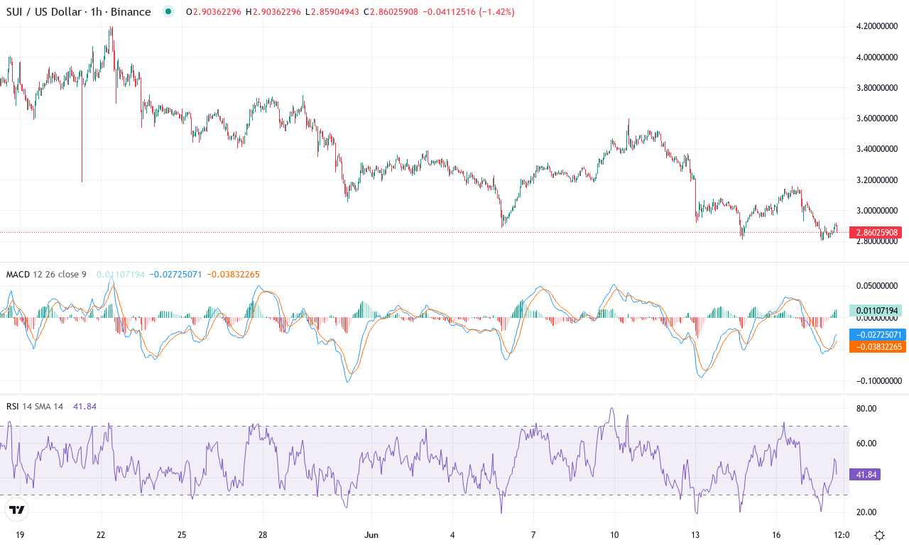 Sui price chart