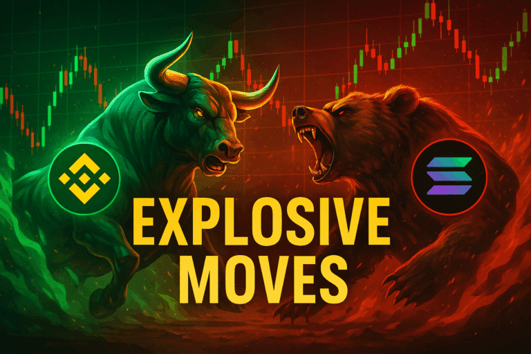 Bnb and solana coil for explosive breakouts as bulls and bears skirmish at key resistance
