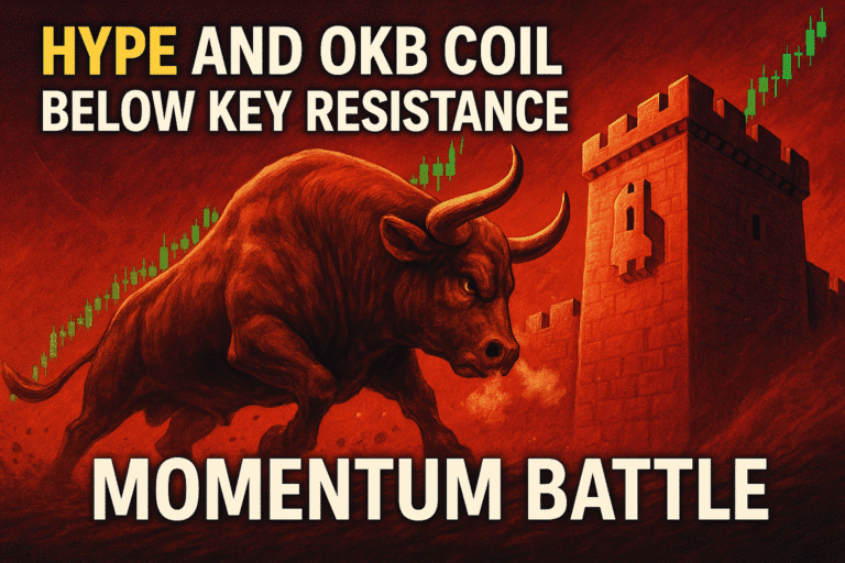 Hype and okb coil below key resistance as bulls test limits of momentum