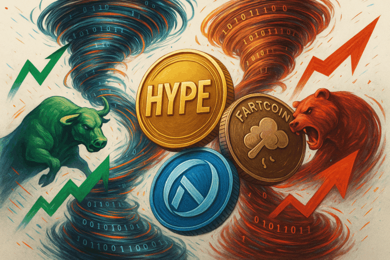 Hype, fartcoin, and inj jockey for direction as bulls battle deepening volatility storm