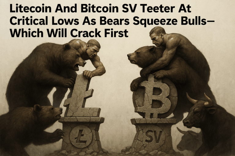 Litecoin and bitcoin sv teeter at critical lows as bears squeeze bulls—which will crack first