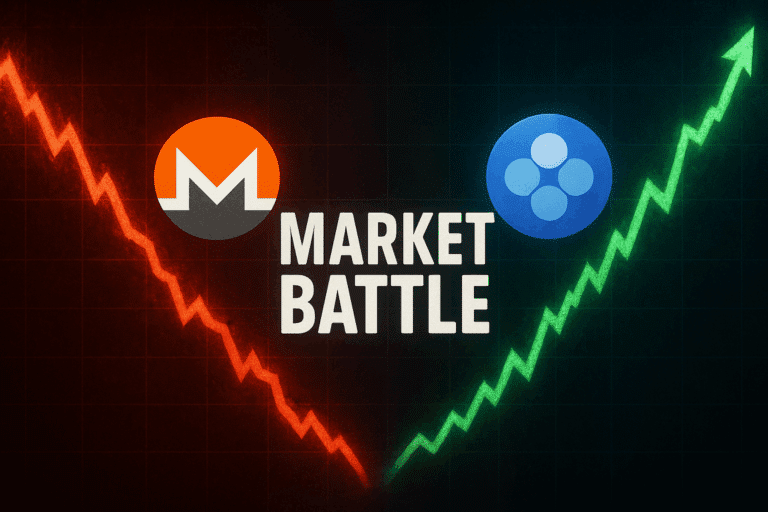 Monero and okb diverge sharply as bears grip xmr while okb eyes momentum shift
