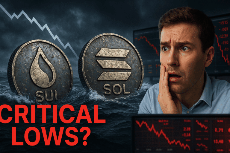 Sui and solana hover near critical lows as bears threaten deeper downside move