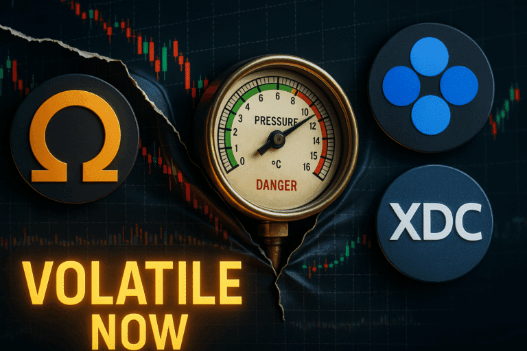 Tao, okb, and xdc compress at make-or-break levels as volatility pressure mounts