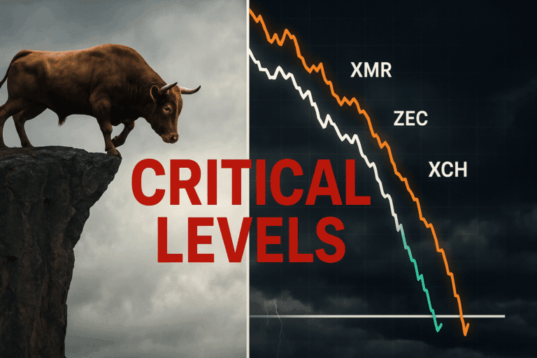 Xmr, zec, and xch teeter as bulls lose grip—will key supports trigger a fresh wave