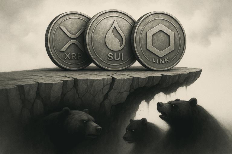 Xrp sui and link teeter at crucial lows as bears squeeze bulls to breaking point