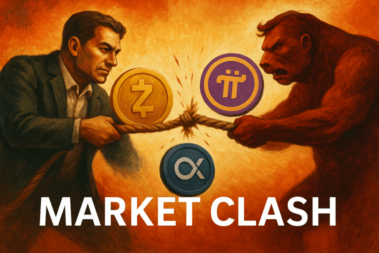 Zcash, pi network, and onyxcoin teeter at critical support as bulls and bears wrestle for control
