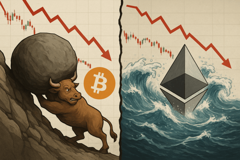 Bitcoin and ethereum bulls face make-or-break moment as key supports buckle under heavy selling pressure