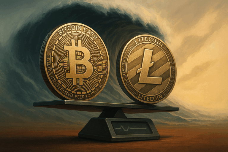 Bitcoin cash and litecoin teeter on critical support as bulls retreat and high-volume volatility looms