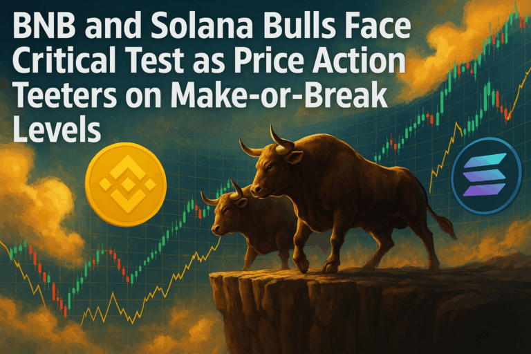 Bnb and solana bulls face critical test as price action teeters on make-or-break levels