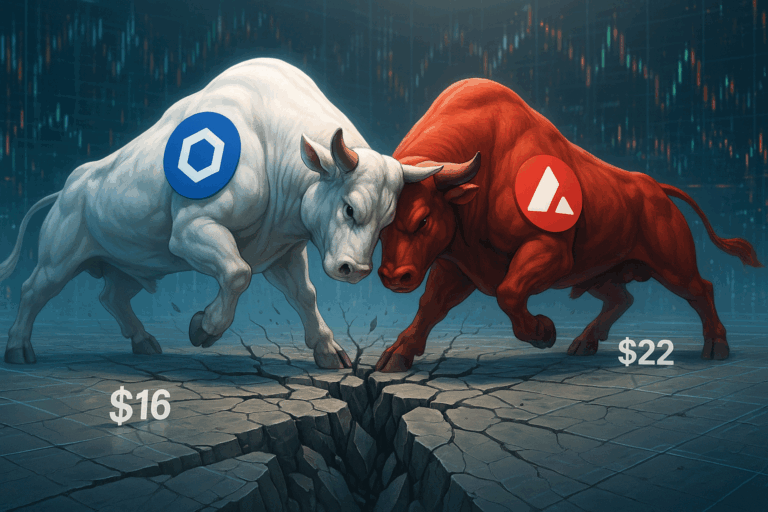 Chainlink and avalanche bulls face showdown as $16 and $22 supports teeter on the brink