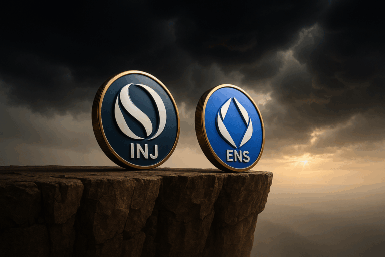 Inj and ens hover at pivotal support as oversold bounce faces relentless bear pressure