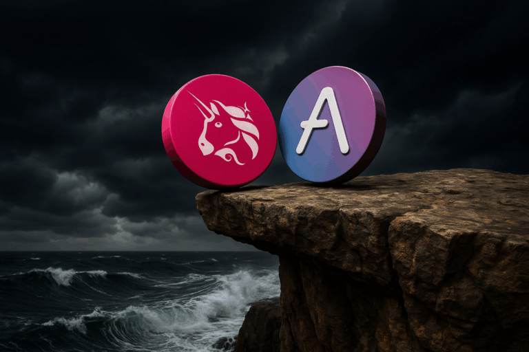 Uniswap and aave teeter at pivotal support as bears threaten deeper breakdown