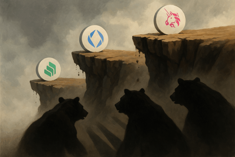 Uniswap, ens, and compound teeter on breakdown as bears tighten grip near make-or-break support